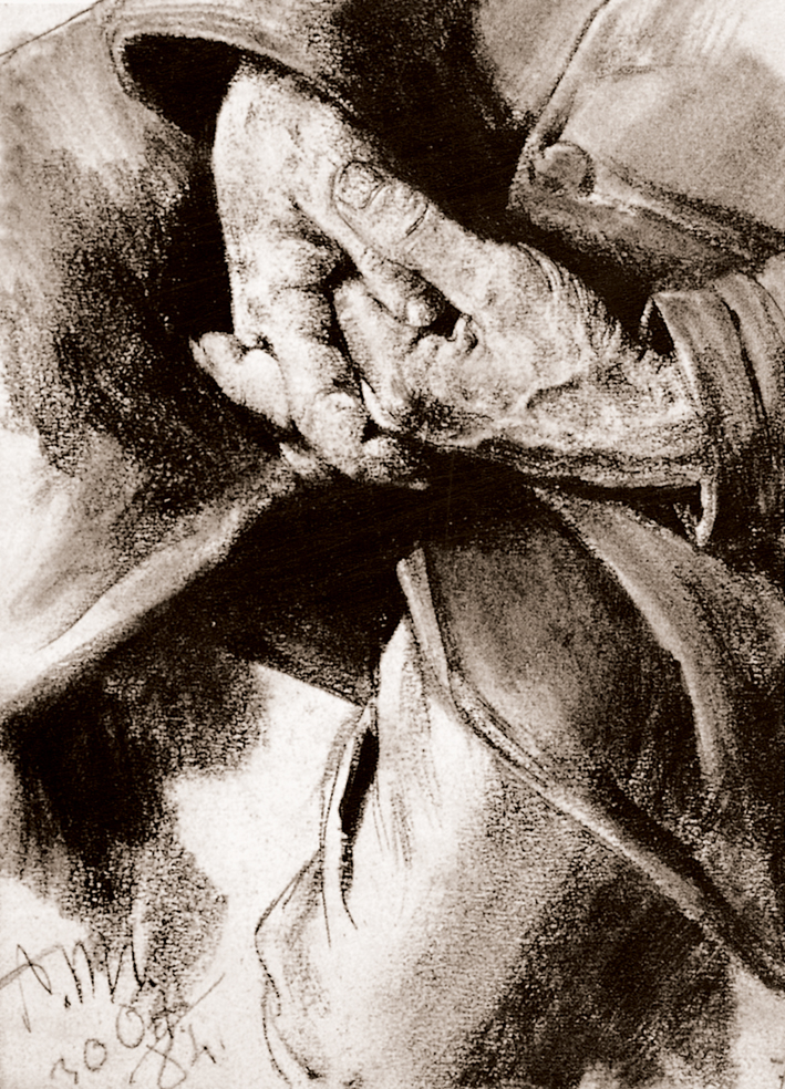  Adolpyh Von Menzel —— 交叉握着的双手